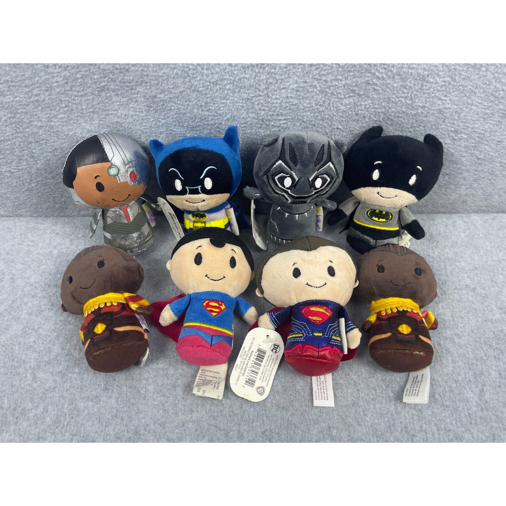Hallmark Itty Bittys Beanbag Plush Toy Lot of‎ 8 Superman Batman Black Panther